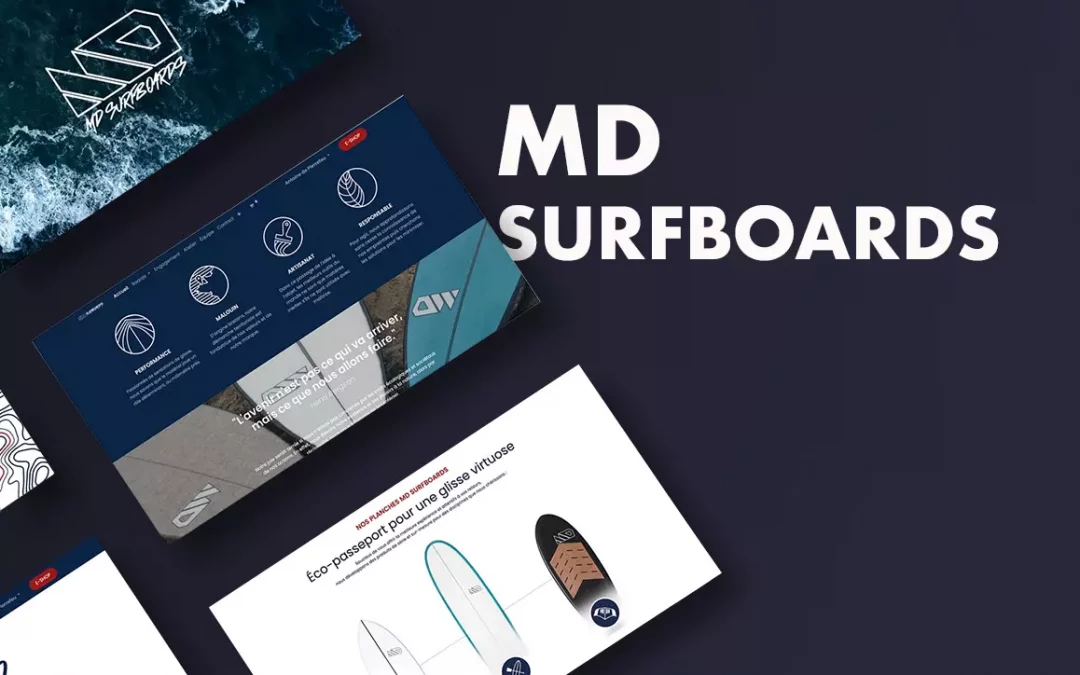 Mock-up site internet MD Surfboards